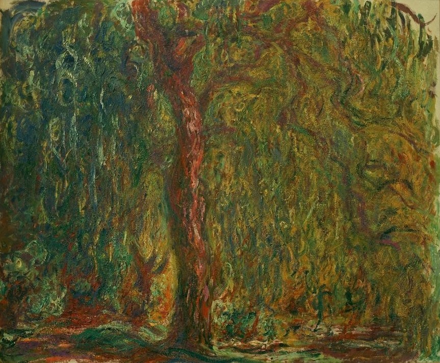 Claude Monet, Le Saule pleureur (Die Trauerweide) (Landschaft,Weide,Impressionismus,Baum,Französische Kunst,Laubbaum,Trauerweide)