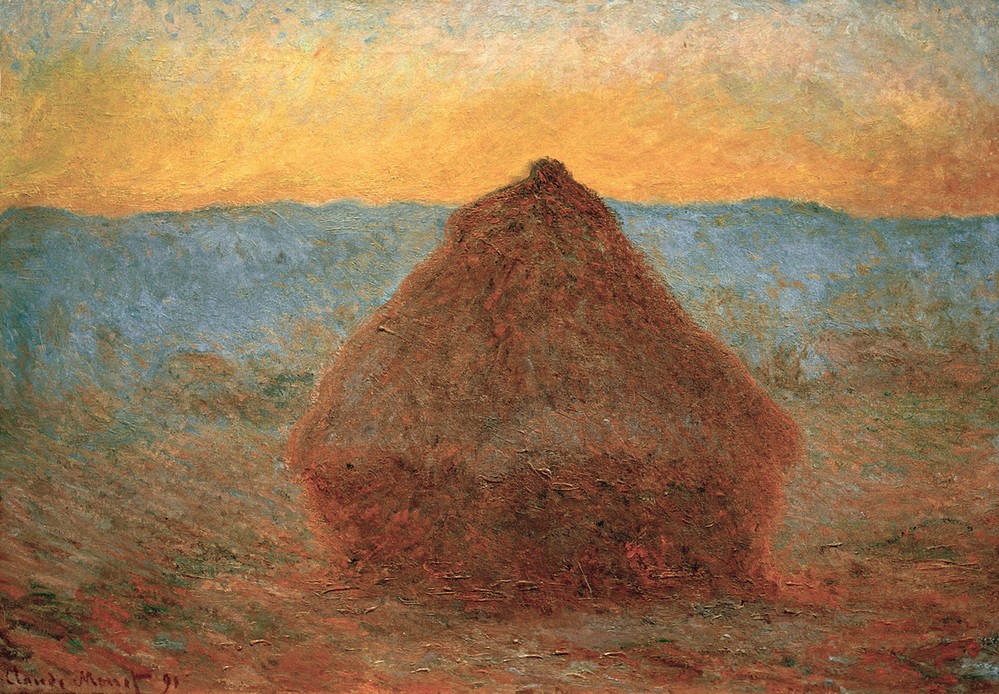 Claude Monet, La meule, environs de Giverny (Der Heuhaufen, Umgebung von (Ernte,Impressionismus,Heu,Französische Kunst,Heuschober,Landwirtschaft)