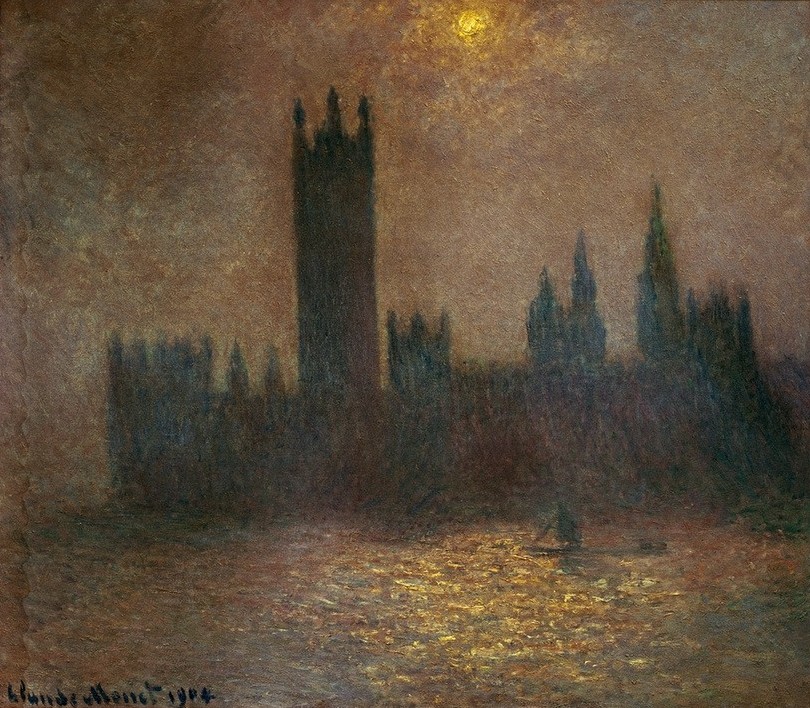 Claude Monet, Londres, le Parlement, Effet de Soleil dans Brouillard (Lon (Architektur,Geographie,Houses Of Parliament,Sonne,Impressionismus,Nebel,Französische Kunst,Topographie)