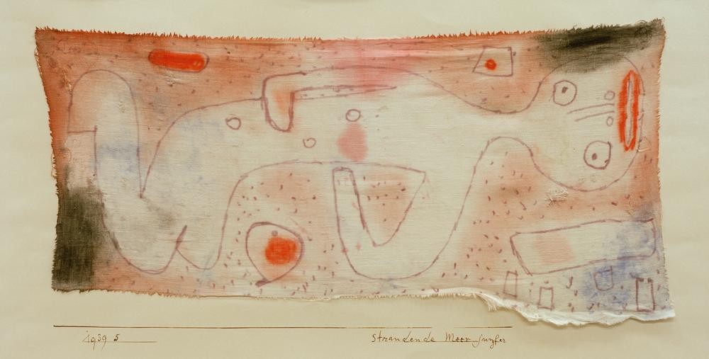 Paul Klee, Strandende Meerjungfer (Mythologie,Nixe,Meerjungfrau,Schweizerische Kunst,Volksglaube,Griechisch-Römische Mythologie)