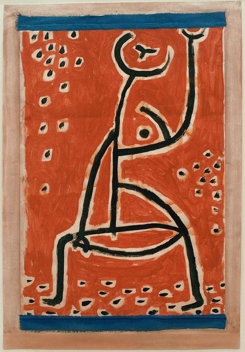 Paul Klee, Fräulein vom Sport (Deutsche Kunst,Frau,Sport,Portrait,Frauensport,Schweizerische Kunst,Muskulatur,Bizeps,Sportlerin)