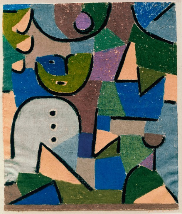 Paul Klee, Figur im Garten (Deutsche Kunst,Spaziergang,Schweizerische Kunst,Menschen Im Garten,Abstraktion,Garten)