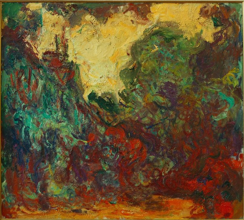 Claude Monet, La Maison vue du Jardin aux Roses (Das Haus des Künstlers v (Landschaft,Wohnhaus Von Berühmten,Impressionismus,Französische Kunst,Garten)
