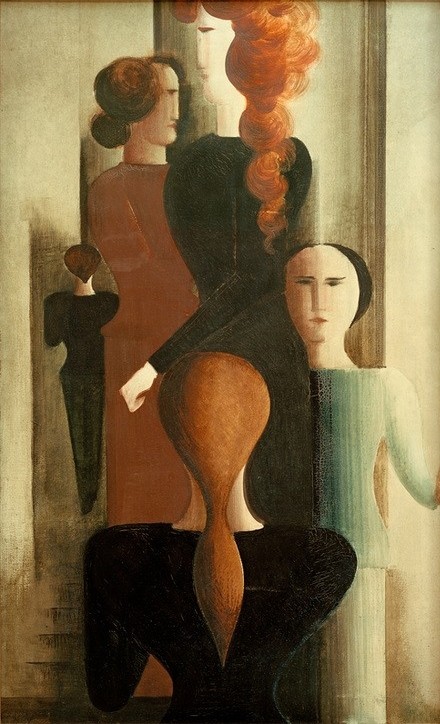 Oskar Schlemmer, Frauentreppe (Bauhaus,Deutsche Kunst,Frau,Gruppenbild,Kunst,Treppe)