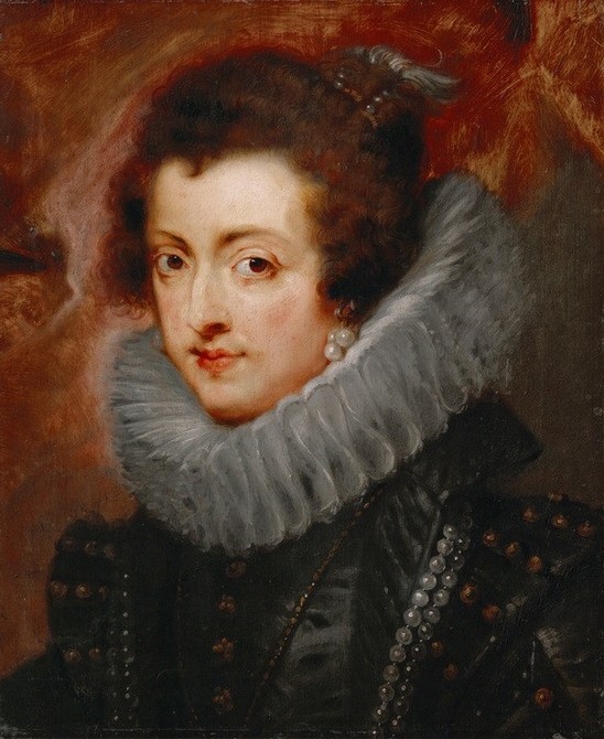 Peter Paul Rubens, Isabella von Bourbon (Flämische Kunst,Frau,Geschichte,Königin,Schmuck,Perle,Barock,Portrait,Bourbon-L'archambault,Habsburger,Halskrause,Niederländische Kunst,Verwaltung,Monarchie,Kleidung (Allgemein),Kopf,Bourbonen,Person,Regierung)