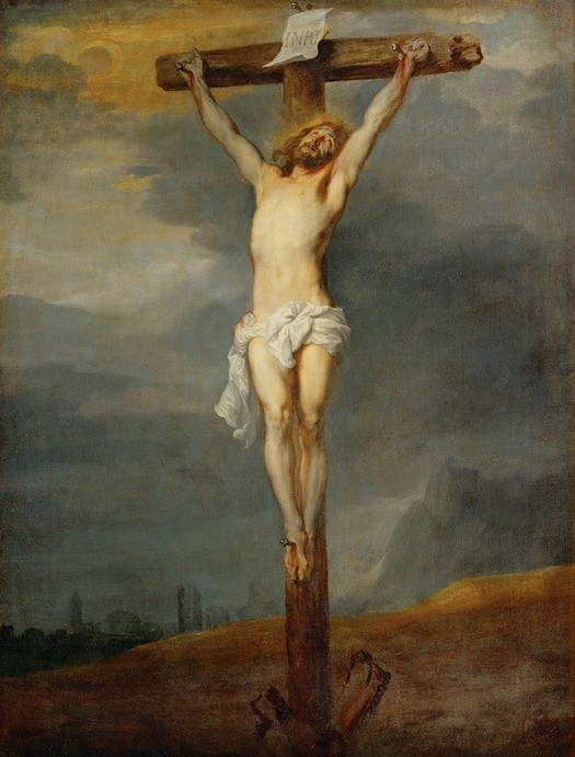 Anthonis van Dyck, Christus am Kreuz (Jesus Christus Kreuzigung, INRI, Sterben, Tod, Christentum, Religion, Sonnenfinsternis, Neues Testament, Bibel,Barock, Klassiker, Wunschgröße, Wohnzimmer)