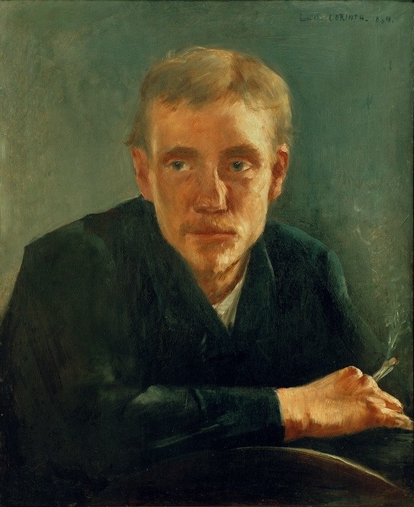 Lovis Corinth, Bildnis des Malers Paul Eugene Gorge (Deutsche Kunst,Künstler,Maler (Künstler),Mann,Zigarette,Rauchen,Realismus,Portrait,Brustbild,Person,Raucher)