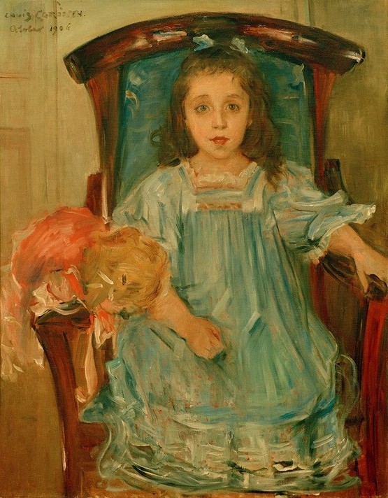 Lovis Corinth, Porträt Sophie Cassirer (Deutsche Kunst,Kind,Mädchen,Mensch,Impressionismus,Portrait,Sitzen)
