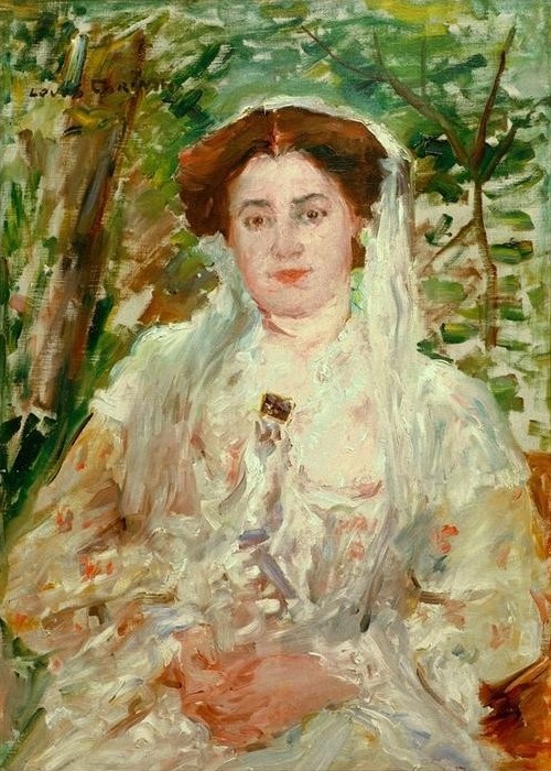 Lovis Corinth, Paraphrase (Deutsche Kunst,Frau,Künstlerin,Malerin,Impressionismus,Portrait,Künstlerfrau,Halbfigur,Person)