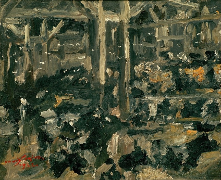 Lovis Corinth, Kuhstall (Deutsche Kunst,Rinderzucht,Rind,Impressionismus,Stall,Landwirtschaft)