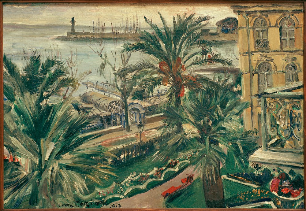 Lovis Corinth, Mentone (Deutsche Kunst,Geographie,Palme,Impressionismus,Topographie,Promenade)