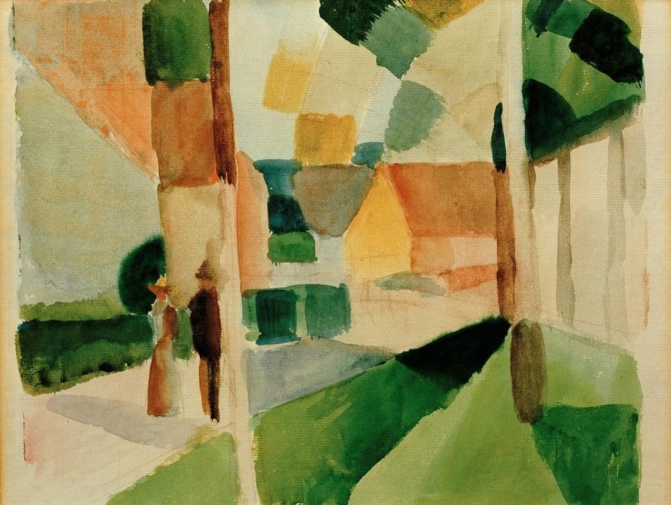 August Macke, Kandern I (Deutsche Kunst,Landschaft,Expressionismus,Der Blaue Reiter,Abstraktion)