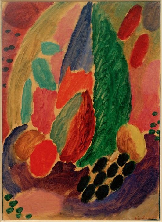 Alexej von Jawlensky, Große Variation (Kunst,Landschaft,Baum,Expressionismus,Der Blaue Reiter,Russische Kunst,Weg,Abstraktion,Signatur)