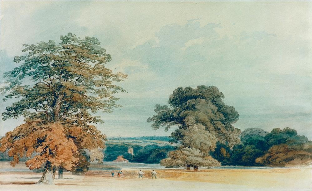 JOSEPH MALLORD WILLIAM TURNER, Landschaft in Kent (Landschaft,Baum,Englische Kunst,Solitär (Baum))