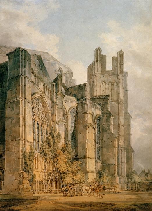 JOSEPH MALLORD WILLIAM TURNER, Die St. Anselmskapelle an der Kathedrale von Canterbury und (Geographie,Teilansicht,Architekturdarstellung,Englische Kunst,Topographie)