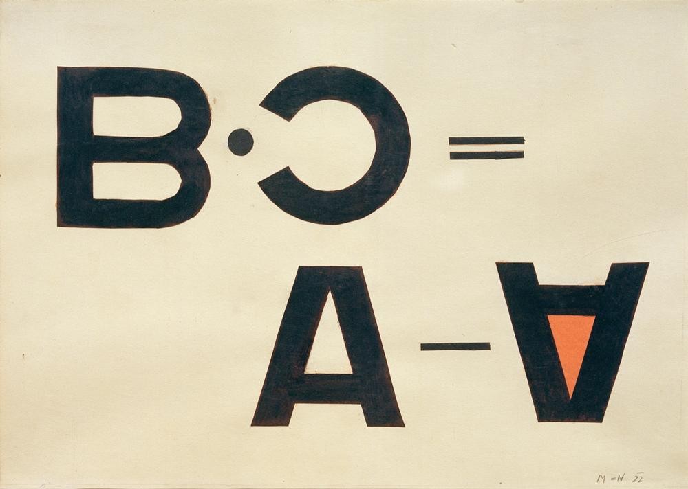 Laszlo Moholy-Nagy, Ohne Titel (Typo Collage) (Bauhaus,Deutsche Kunst,Kunst,Mathematik,Konstruktivismus,Abstrakte Kunst,Ungarische Kunst,Typographie,Abstraktion,Gleichung,Schrift)