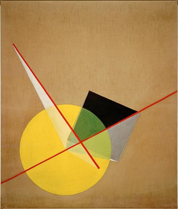 Laszlo Moholy-Nagy, Gelber Kreis (Bauhaus,Deutsche Kunst,Geometrie,Kunst,Konstruktivismus,Geometrisch,Abstrakte Kunst,Ungarische Kunst,Kreis,Form)