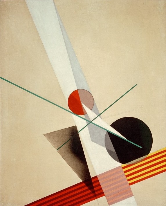 Laszlo Moholy-Nagy, Komposition A XXI. (Bauhaus,Deutsche Kunst,Geometrie,Kunst,Konstruktivismus,Geometrisch,Abstrakte Kunst,Ungarische Kunst,Kreis,Form)