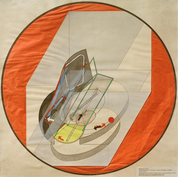 Laszlo Moholy-Nagy, Lichtrequisit einer elektrischen Bühne (Bauhaus,Bühnenbild,Deutsche Kunst,Kunst,Licht Und Beleuchtung,Theater,Konstruktivismus,Bühne,Abstrakte Kunst,Ungarische Kunst,Licht,Requisiten,Abstraktion)