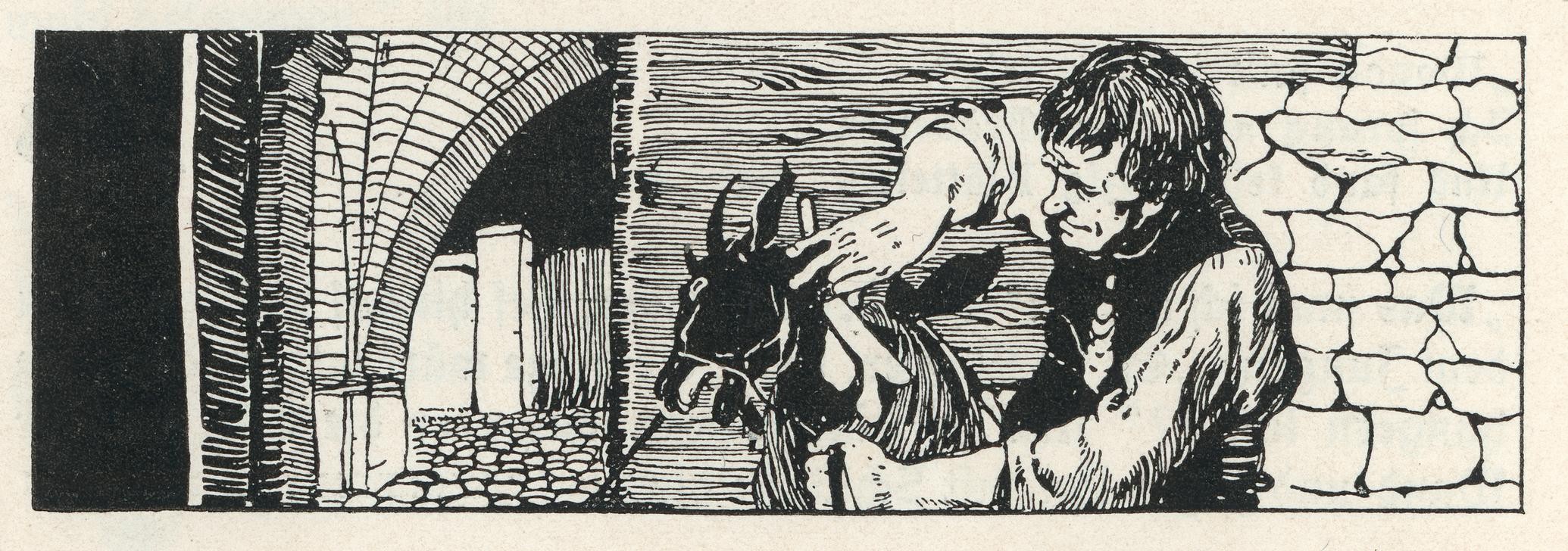 Carl Fahringer, Unbekannt (KINDER- UND JUGENDBUCH, LITERATUR, MÄRCHEN, SCHNEIDER, ZIEGE, ÖSTERREICHISCHE KUNST, ILLUSTRATION, BUCHILLUSTRATION, SCHEREN, SAMMLUNG AKG-IMAGES, GERLACH & WIEDLING, PERSON, MENSCH UND TIER)