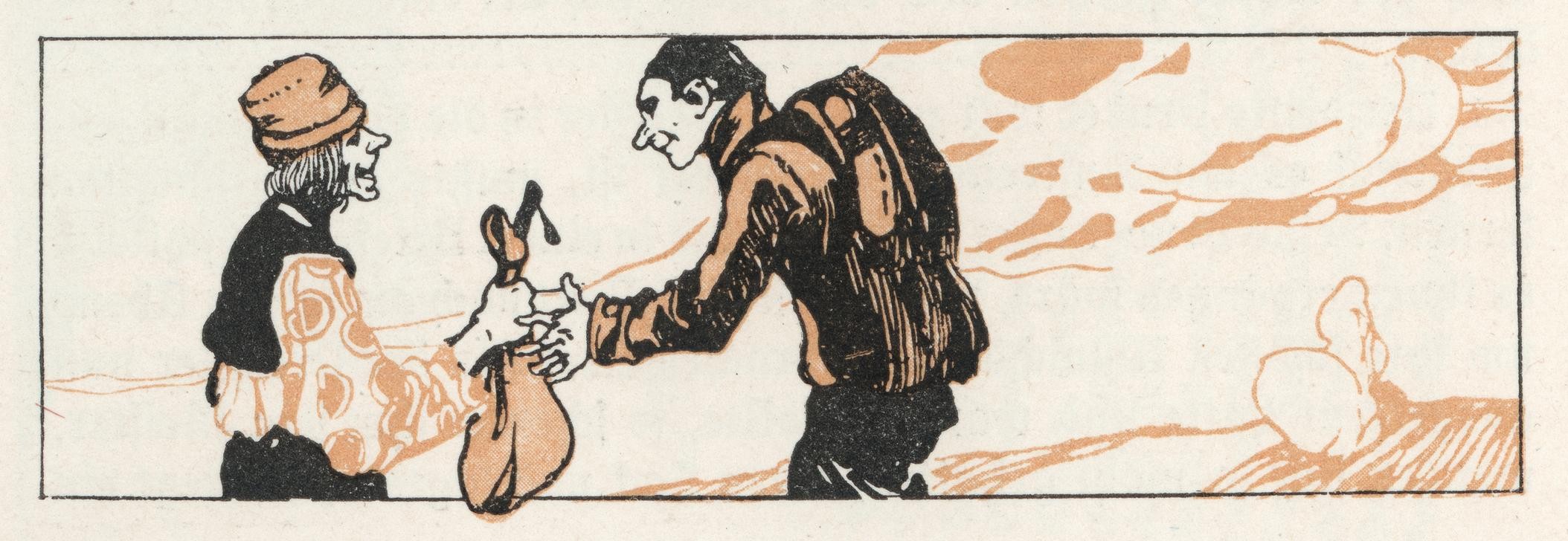 Carl Fahringer, Unbekannt (DRECHSLER, KINDER- UND JUGENDBUCH, LITERATUR, MÄRCHEN, ÖSTERREICHISCHE KUNST, MEISTER, FLEISS, BELOHNUNG, ILLUSTRATION, BUCHILLUSTRATION, SACK, SAMMLUNG AKG-IMAGES, GERLACH & WIEDLING, PERSON, GESELLE, KNÜPPEL)