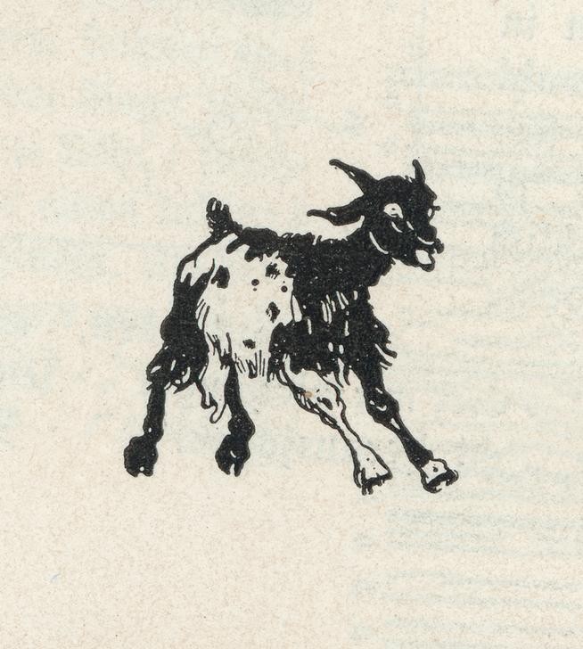 Carl Fahringer, Unbekannt (KINDER- UND JUGENDBUCH, LITERATUR, MÄRCHEN, ZOOLOGIE, ZIEGE, ÖSTERREICHISCHE KUNST, ILLUSTRATION, BUCHILLUSTRATION, SAMMLUNG AKG-IMAGES, GERLACH & WIEDLING, PERSON)