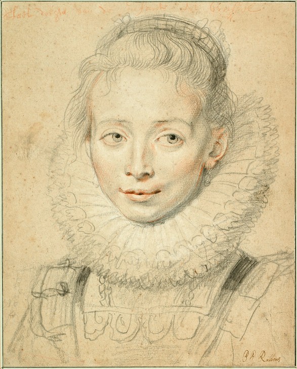 Peter Paul Rubens, Rubens’ Tochter Clara Serena (Damenmode,Flämische Kunst,Hofdame,Kunst,Mädchen,Mode,Barock,Tochter,Halskrause,Niederländische Kunst,Jugendliche,Junge Frau,Tochter Von Berühmten,Hochfrisur,Brustbild,Person)