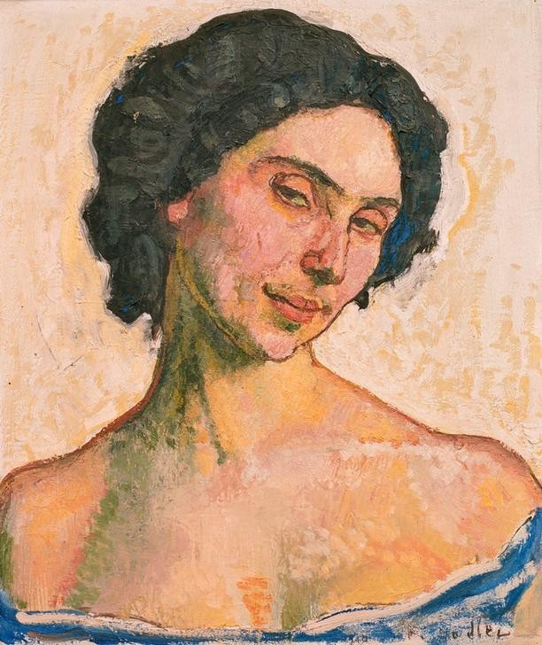 Ferdinand Hodler, Bildnis Giulia Leonardi (Frau,Jugendstil,Mensch,Portrait,Schweizerische Kunst,Kopf)