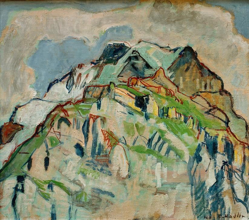 Ferdinand Hodler, Felswand der Jungfrau (Gebirge,Geographie,Jugendstil,Landschaft,Schweizerische Kunst,Topographie)