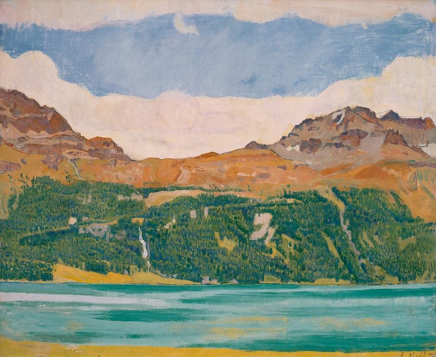 Ferdinand Hodler, Silvaplanersee (Gebirge,Geographie,Jugendstil,Landschaft,See,Schweizerische Kunst,Topographie)