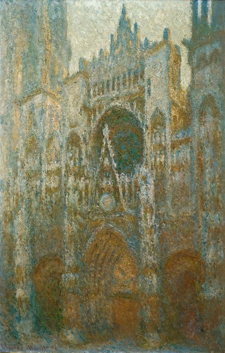 Claude Monet, La cathedrale de Rouen, le portail (Geographie,Teilansicht,Impressionismus,Architekturdarstellung,Französische Kunst,Topographie,Kathedrale)