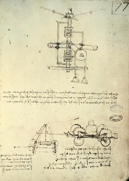 Leonardo da Vinci, Maschinen (Technik, Erfindung, Maschinen, Notizen, Handschrift, Klassiker, Zeichnung, Treppenhaus, Wohnzimmer, Wunschgröße)