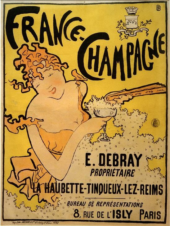 Pierre Bonnard, France Champagne (Alkohol, Frau, Jugendstil,  Werbung, Genussmittel, Plakat, Champagner, Sektschale, Frankreich, Küche, Esszimmer, Bar, Wunschgröße, Klassische Moderne,)