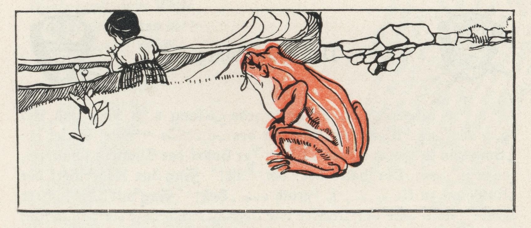Carl Fahringer, Unbekannt (KINDER- UND JUGENDBUCH, LITERATUR, MÄRCHEN, MORAL, WEINEN, ÖSTERREICHISCHE KUNST, TRAURIGKEIT, ILLUSTRATION, TIER, BUCHILLUSTRATION, TRÄNEN, FEUERKRÖTE, SAMMLUNG AKG-IMAGES, GERLACH & WIEDLING, PERSON, SYMBOLIK)