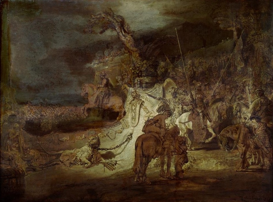 Rembrandt Harmenszoon van Rijn, Die Eintracht des Landes (Geschichte,Kunst,Republik,Barock,Allegorie,Niederländische Kunst,Holländische Kunst,Monochromie,Symbolik)