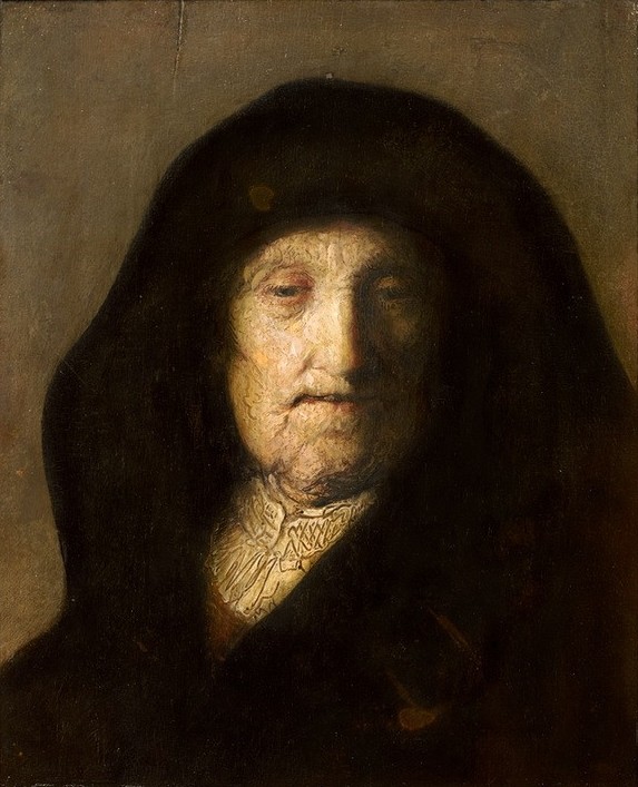 Rembrandt Harmenszoon van Rijn, Rembrandts Mutter (Frau,Kunst,Mensch,Alter,Barock,Schleier,Portrait,Mutter Von Berühmten,Mutter,Greisin,Prophetin,Kopf,Altershaut,Falten (Physiognomie))
