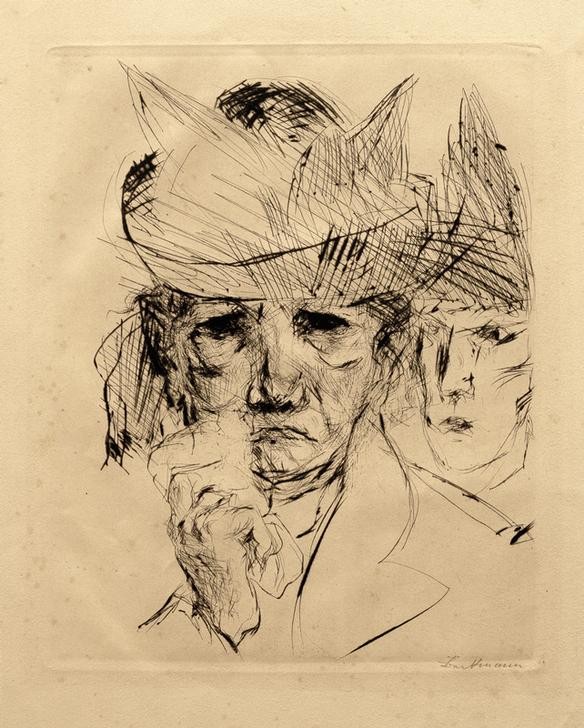 Max Beckmann, untitled (Portrait, Frau, Trauernde, Weinende, Mensch und Gesellschaft, Zeichnung, Grafik, Expressionismus, Klassische Moderne, Wunschgröße, Wohnzimmer, schwarz/weiß)