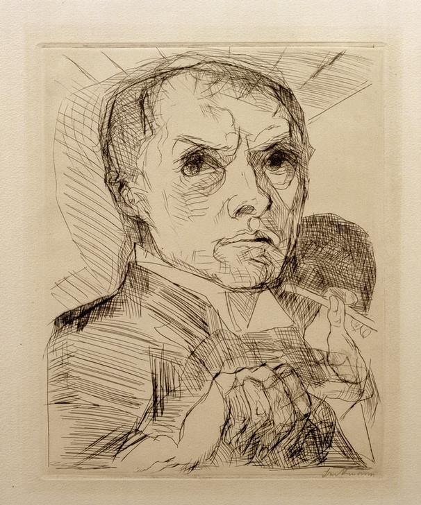 Max Beckmann, untitled (Portrait, Zeichnung, Expressionismus, Klassische Moderne, Wunschgröße, Wohnzimmer, Treppenhaus, schwarz/weiß)