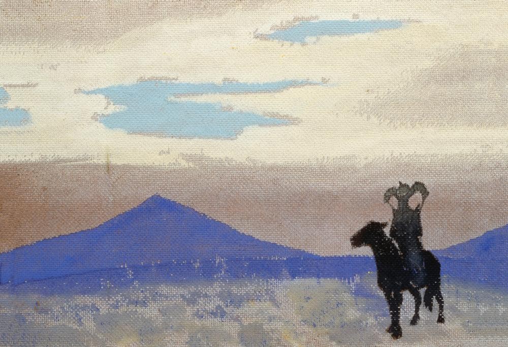 Nikolai Konstantinowitsch Roerich, Die Mutter des Dschingis Khan (Feldherr,Kunst,Landschaft,Mutter Von Berühmten,Mutter,Russische Kunst,Reiterin,Reiten)