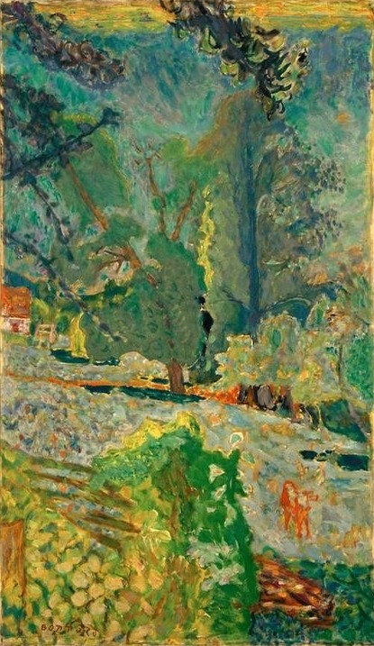 Pierre Bonnard, Paysage normand (Landschaft, Landschaftsmalerei, Sommer, Jahreszeit, Frankreich, Natur, Blüten, Blumen,  Post-Impressionismus,  Wohnzimmer, Wunschgröße, Klassische Moderne,)