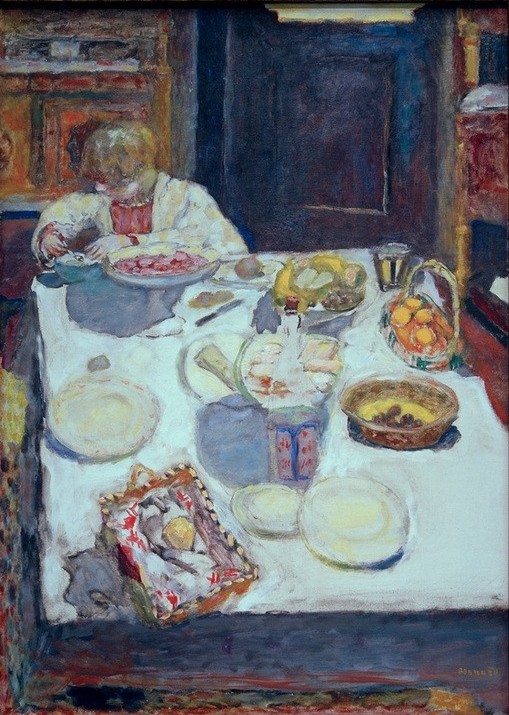 Pierre Bonnard, La Table (Esszimmer, Esstisch, gdecktr Tisch, Essgeschirr, Essen Und Trinken, Kind, Mahlzeit,  Post-Impressionismus, Wohnzimmer, Wunschgröße, Klassische Moderne,)