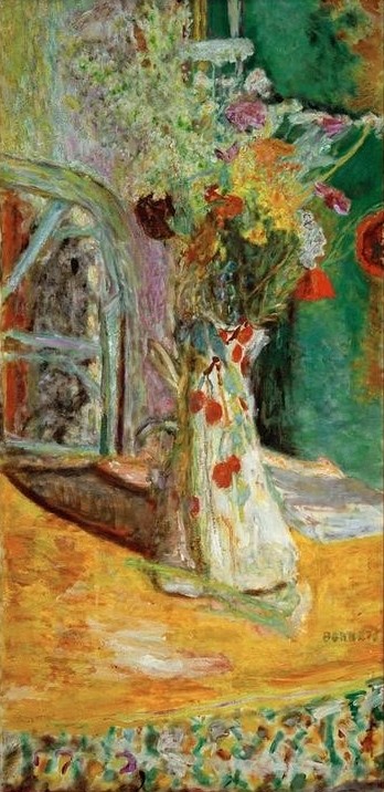 Pierre Bonnard, Vase de fleurs (Stillleben,Blumen, Vase, Sommerstrauß, Blumenstrauss,  Post-Impressionismus, Wohnzimmer, Wunschgröße, Klassische Moderne,)
