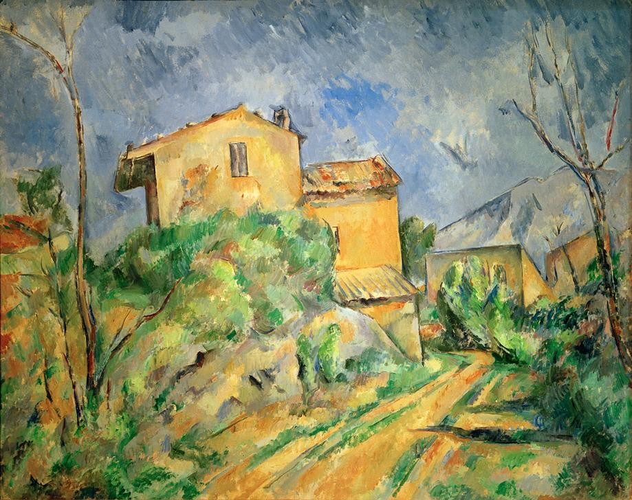 Paul Cézanne, Maison Maria mit Blick auf das Château Noir (Haus,Kunst,Landschaft,Impressionismus,Architekturdarstellung,Französische Kunst)