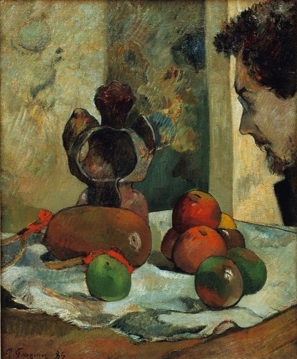 Paul Gauguin, Nature morte au profil de Laval (Kunst,Stillleben,Französische Kunst,Profil,Synthetismus,Schule Von Pont-Aven)