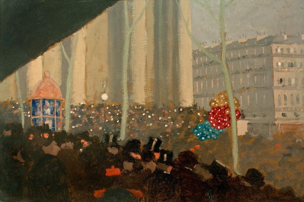 Felix Vallotton, Les ballons (Feste,Geographie,Strassenszene,Szene,Menschenmenge,Schweizerische Kunst,Luftballon,Nabis,Topographie)