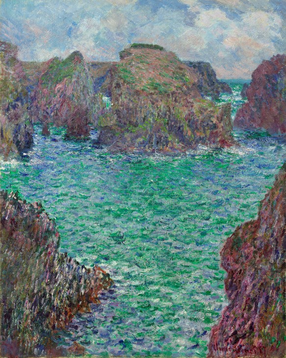 Claude Monet, Port-Goulphar, Belle-Ile (Kunst,Landschaft,Meer,Impressionismus,Felsen,Französische Kunst)