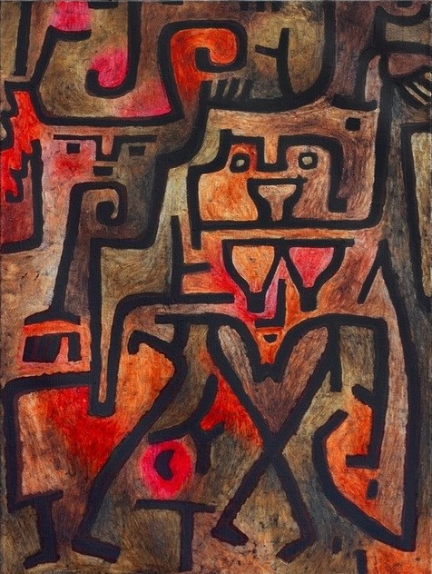 Paul Klee, Waldhexen (Hexe,Magie,Esoterik,Aberglaube,Wald,Schweizerische Kunst, Klassische Moderne, Wunschgröße, Wohnzimmer, Treppenhaus)