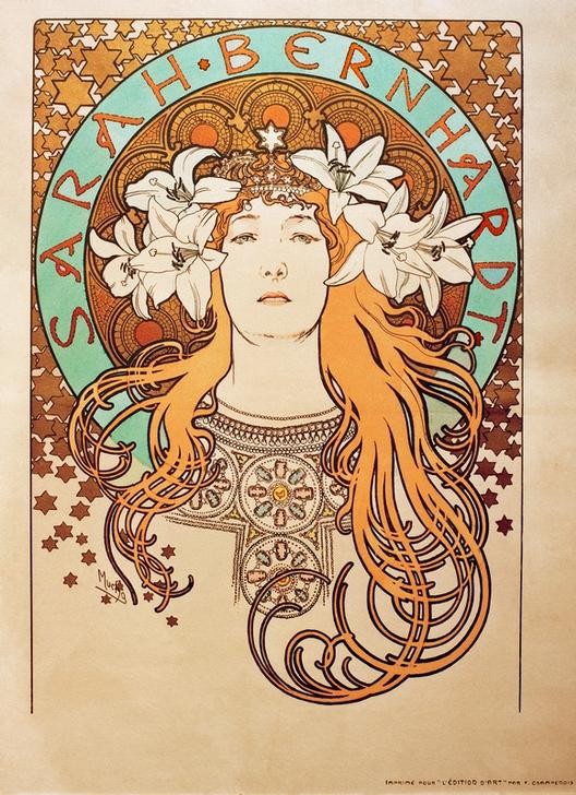 Alfons Mucha, Sarah Bernhardt  (Kultur und Unterhaltung