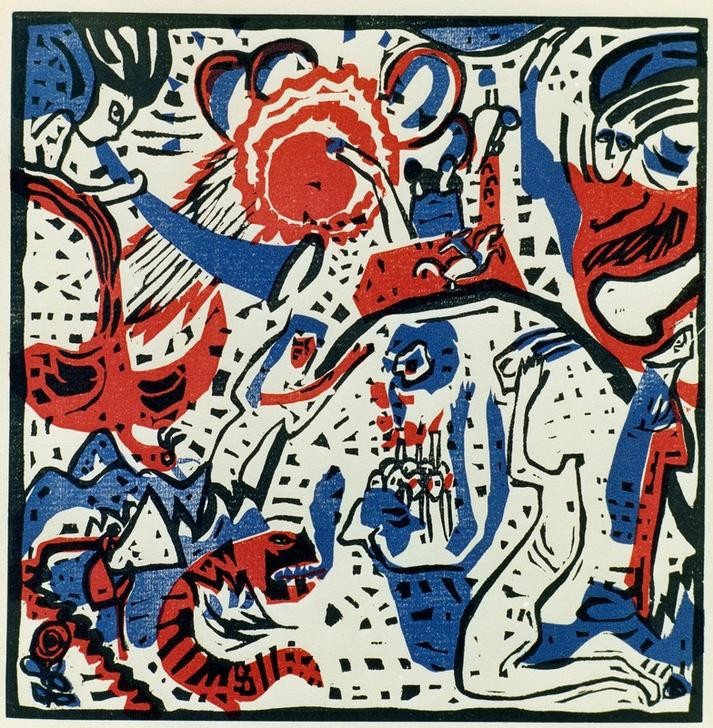 Wassily Kandinsky, Große Auferstehung (Christentum,Religion,Neues Testament,Bibel,Auferstehung Christi,Der Blaue Reiter,Russische Kunst)