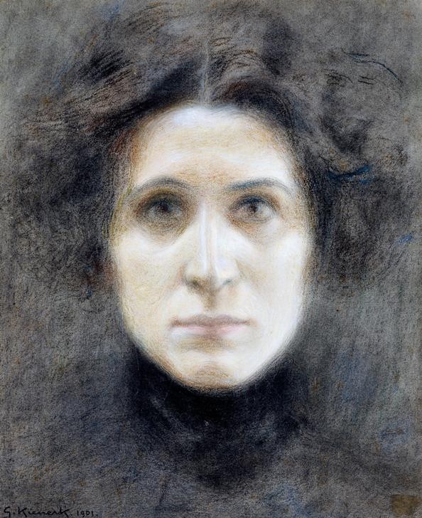 Giorgio Kienerk, Portrait of Irma Gramatica  (Schauspielerin, Italienerin, Film, Persönlichkeiten, Portrait, Klassische Moderne, Symbolismus, Malerei, Wunschgröße, bunt)
